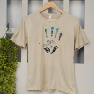Earthy Palm Essential Tee – Sandstone Beige