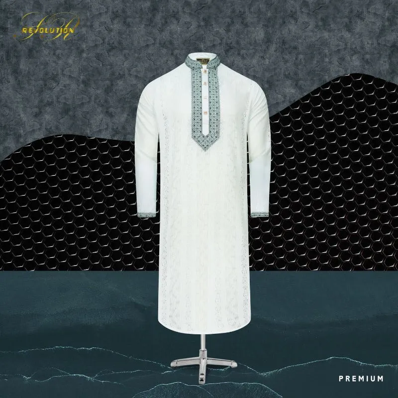 Heritage Imperial Panjabi – Ivory Elegance