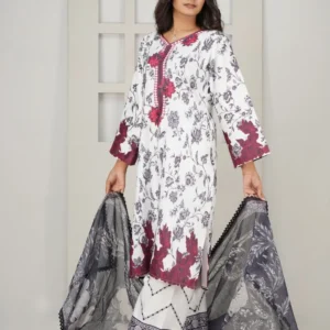 Crimson Bloom Floral Three-Piece Suite